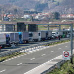 15.03.2020., Zagreb - Konvoj teretnih vozila koji je zbog epidemije koronvirusa bio zadrzan na slovensko-hrvatskoj granici.