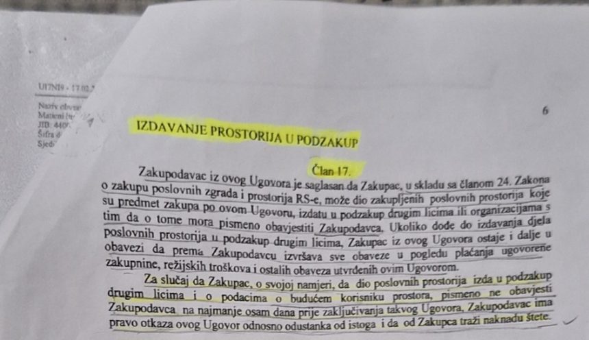 ugovor sa Bosna impex podzakup