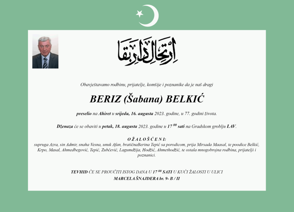 beriz belkic smrtovnica