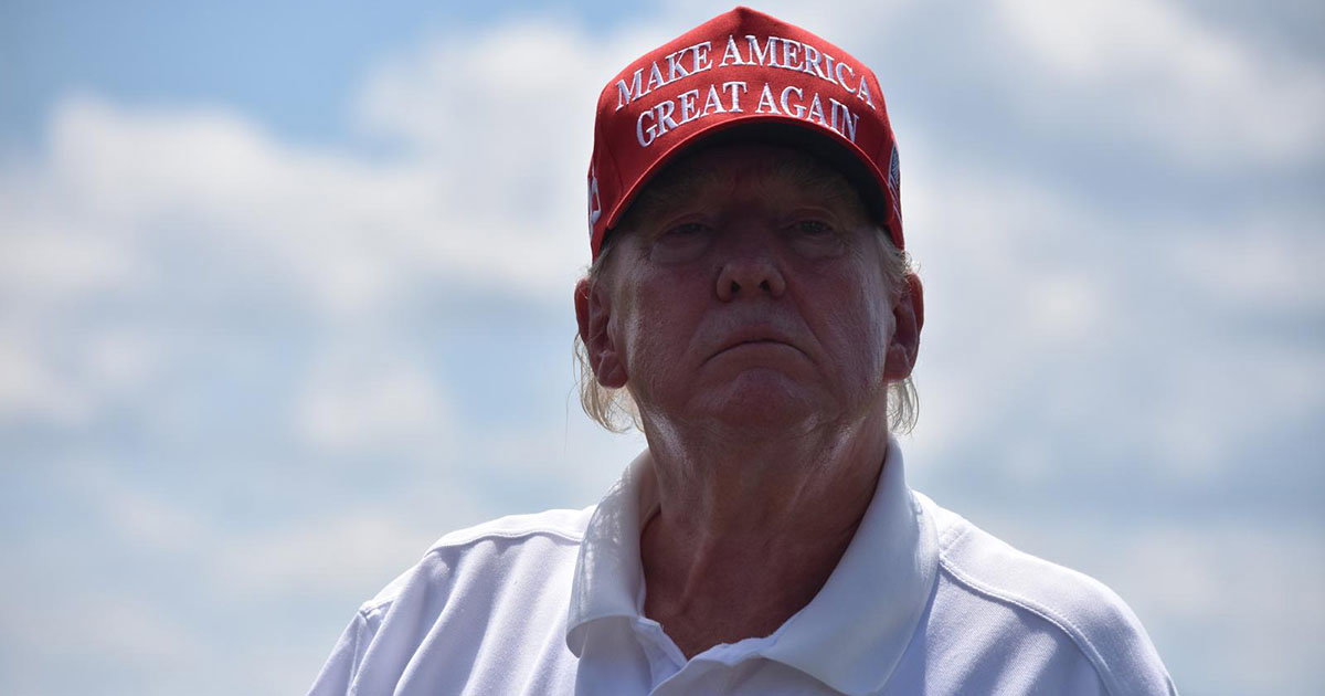 Former President Donald J. Trump visits the driving range at LIV Golf Bedminster 2023 - 13 Aug 2023