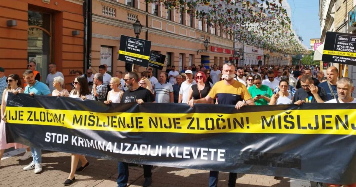 protest banjaluka kriminalizacija klevete