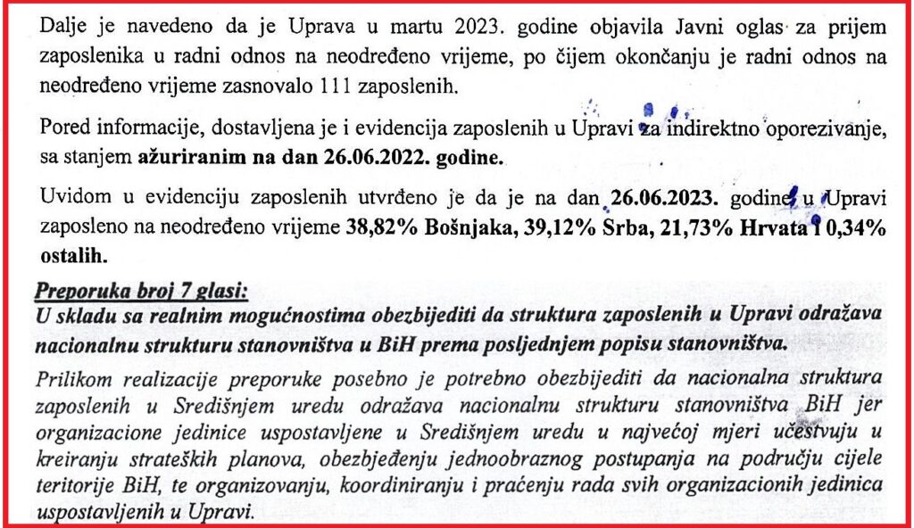 uiobih nacionalni debalans