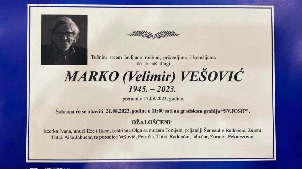 vesovic osmrtnica