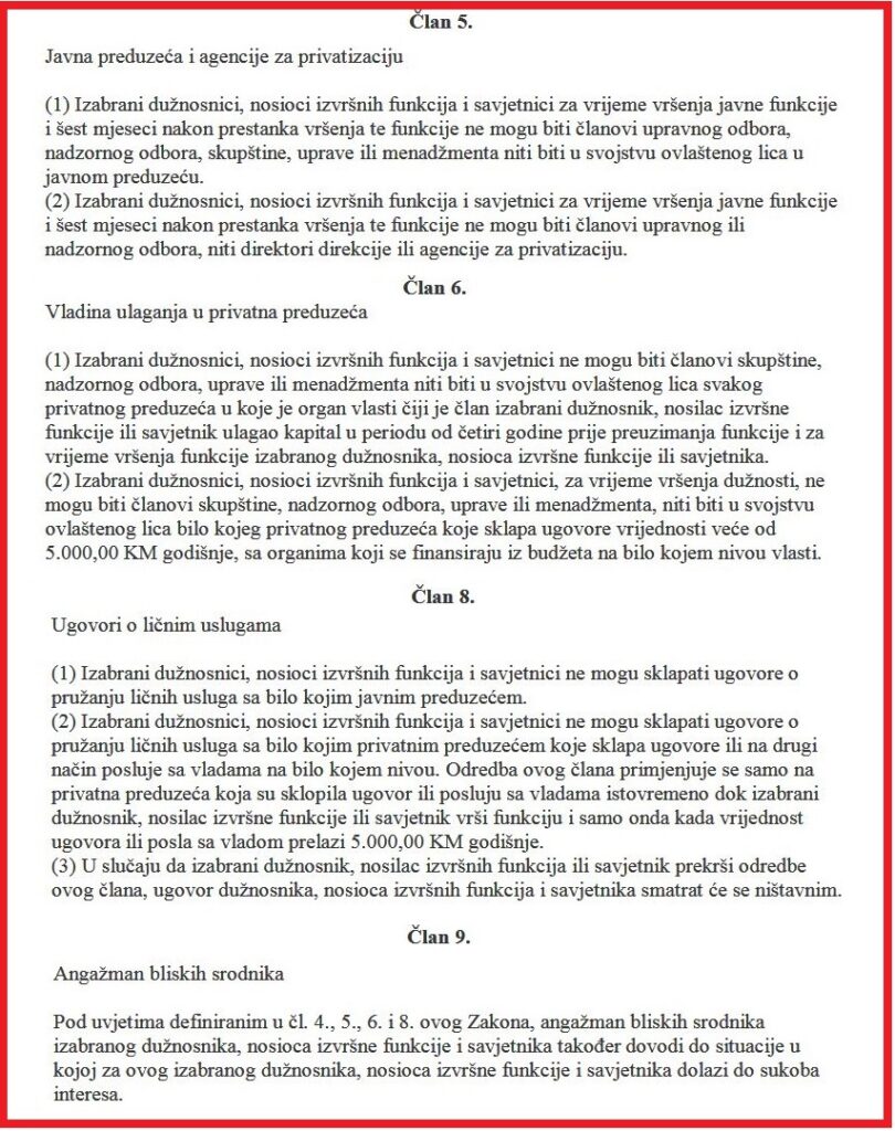 zakon o sukobu interesa