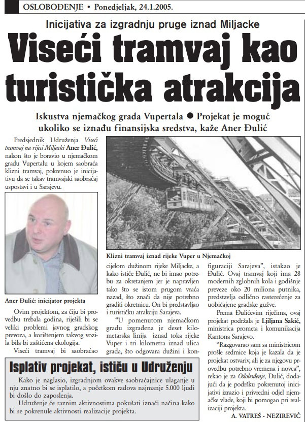 viseci tramvaj