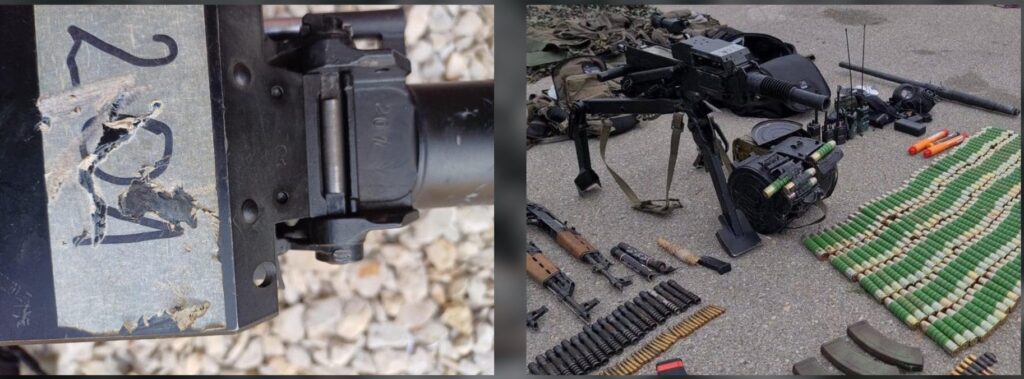 Zaplijenjeni automatski bacač granata M93. Oznaka 201 na oružju poklapa se sa fabričkim brojem 201 u listi pakovanja koje je objavila kosovska policija