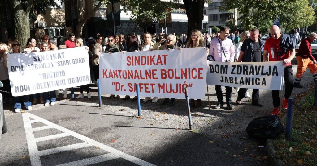 protesti zdravstveni radnici hnk mostar
