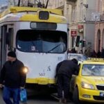 tramvaj taxi sudar