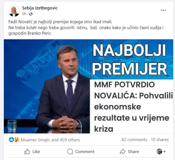 sebija izetbegovic post
