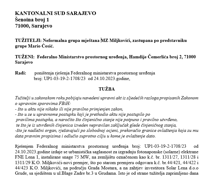 tuzba mz miljkovici