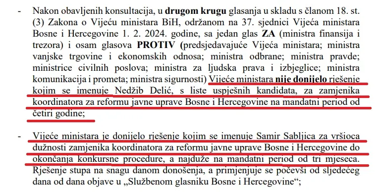 Delic bio na listi uspjesnih ali imenovan Sabljica