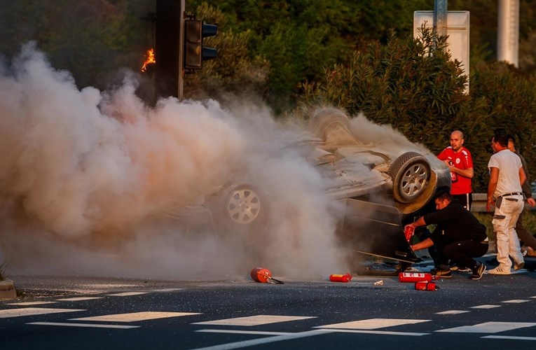 sudar motora i automobila