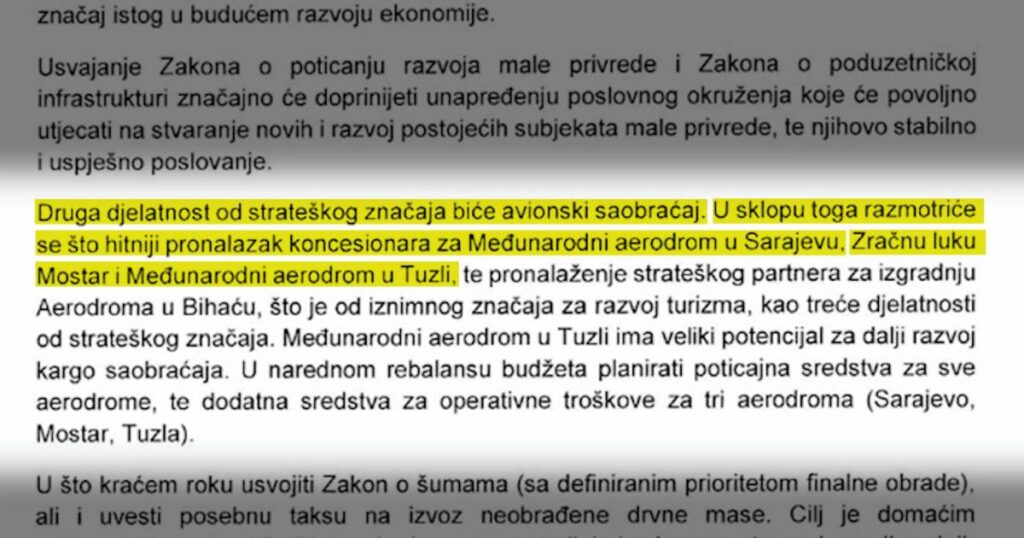 dokumenti koncesija za aerodrome
