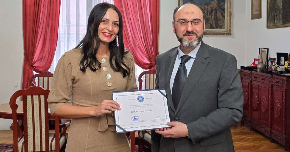 amra causevic i rektor tarik zaimovic