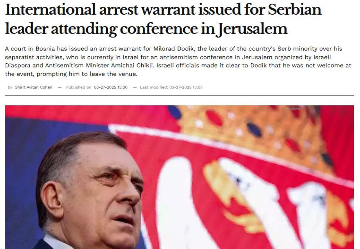 dodik morao napustiti izrael