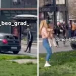 autom pkroz demonstrante u beogradu