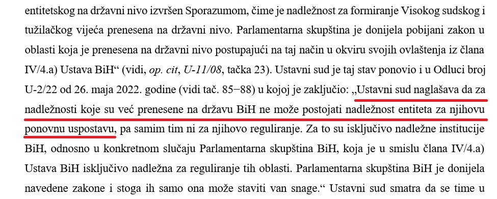 faksimil odluke ustavnog suda bih o entitetskom vstv