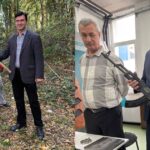 mirnes ajanovic sa sjekirom u ruci i zukan helez s puškom u ruci