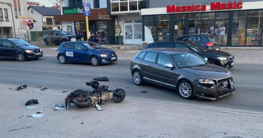 nesreca motociklist tesanj