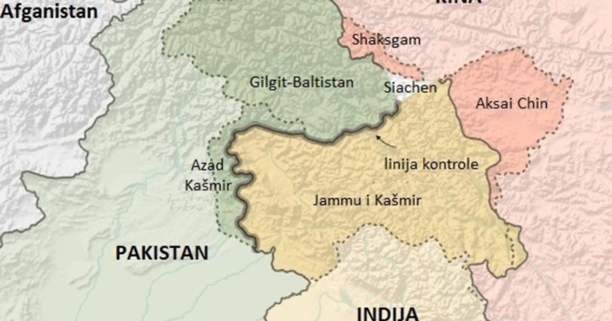 kasmir indija pakistan karta