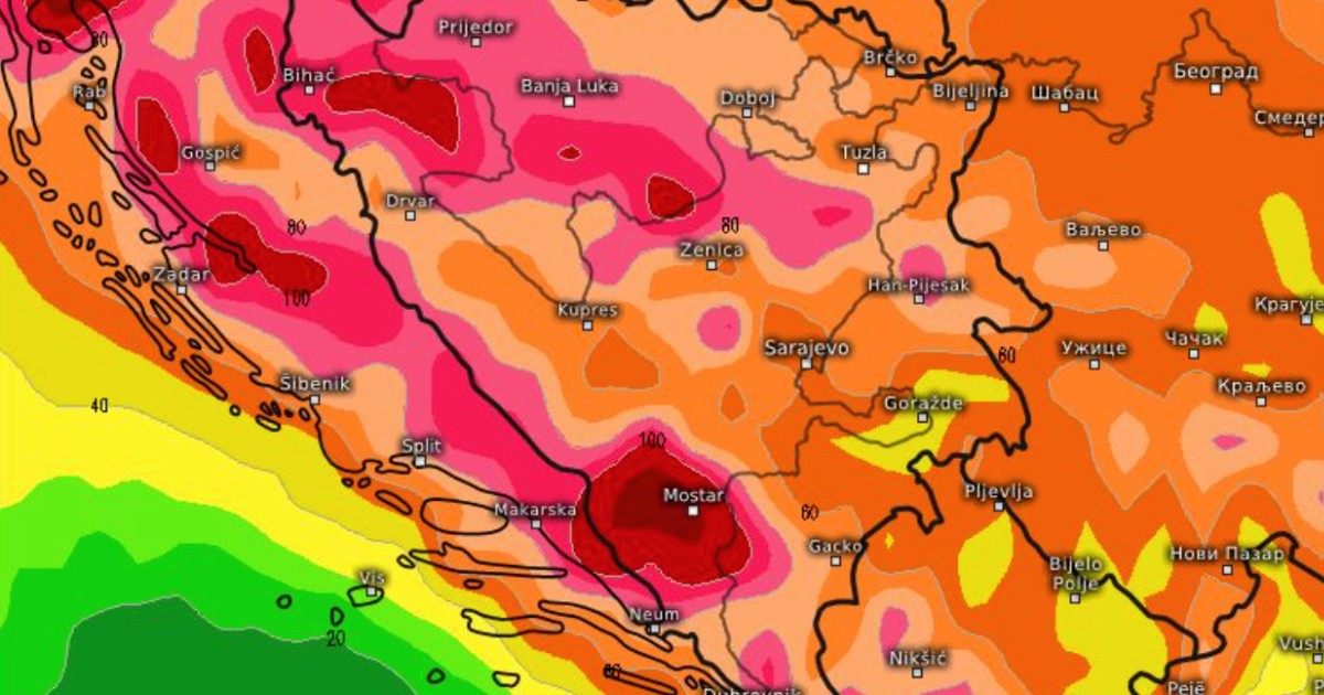 vremenska prognoza mapa