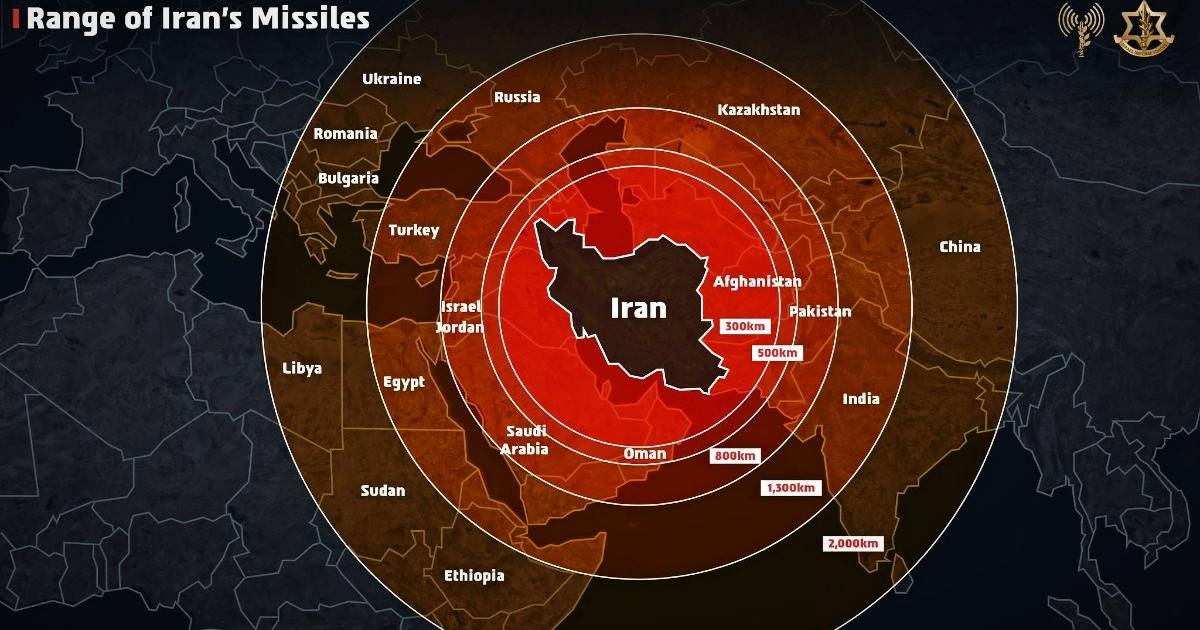 izrael karta iran