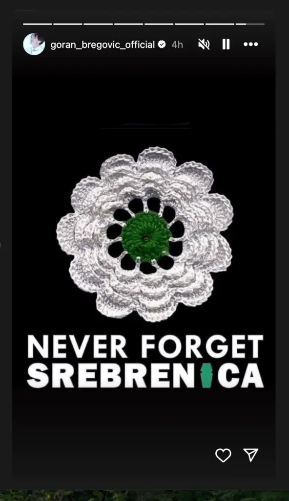 bregovic instagram srebrenica