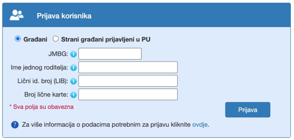 e doprinosi polja koja je potrebno popuniti kako bi se provjerilo da sli doprinosi na platu uplaćivani