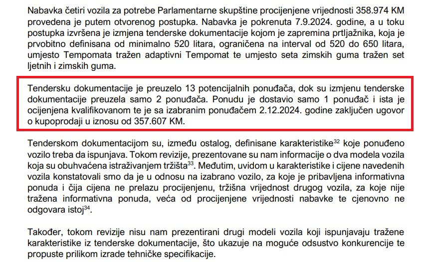 Nalaz revizora za PSBiH