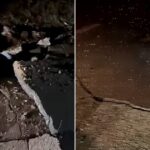 pukla cesta zbog groma