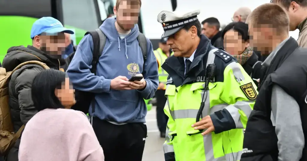 njemačka policija autobus putnici