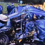 smrskani automobil u beogradu