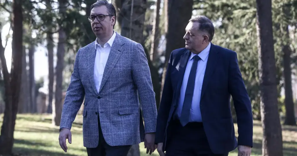 Aleksandar Vučić i Milorad Dodik