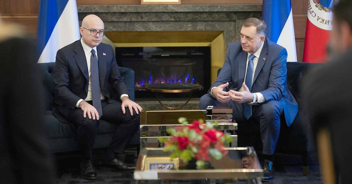 06.03.2025., Palata Republike, Banja Luka (BiH) - Predsjednik Republike Srpske Milorad Dodik se sastao sa predsjednikom Vlade Republike Srbije Milosem Vucevicem. Photo: Dejan Rakita/PIXSELL