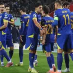 Reprezentatvci BiH nakon vodećeg pogotka protiv Austrije
