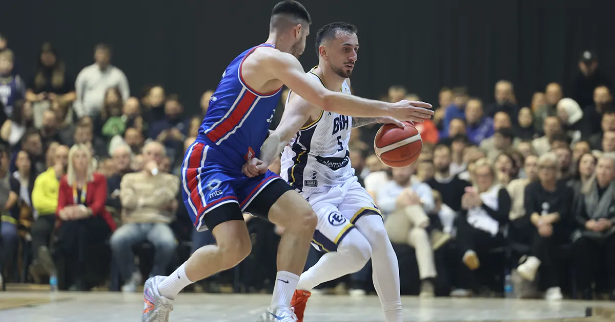 Edin Atić na utakmici protiv Srbije