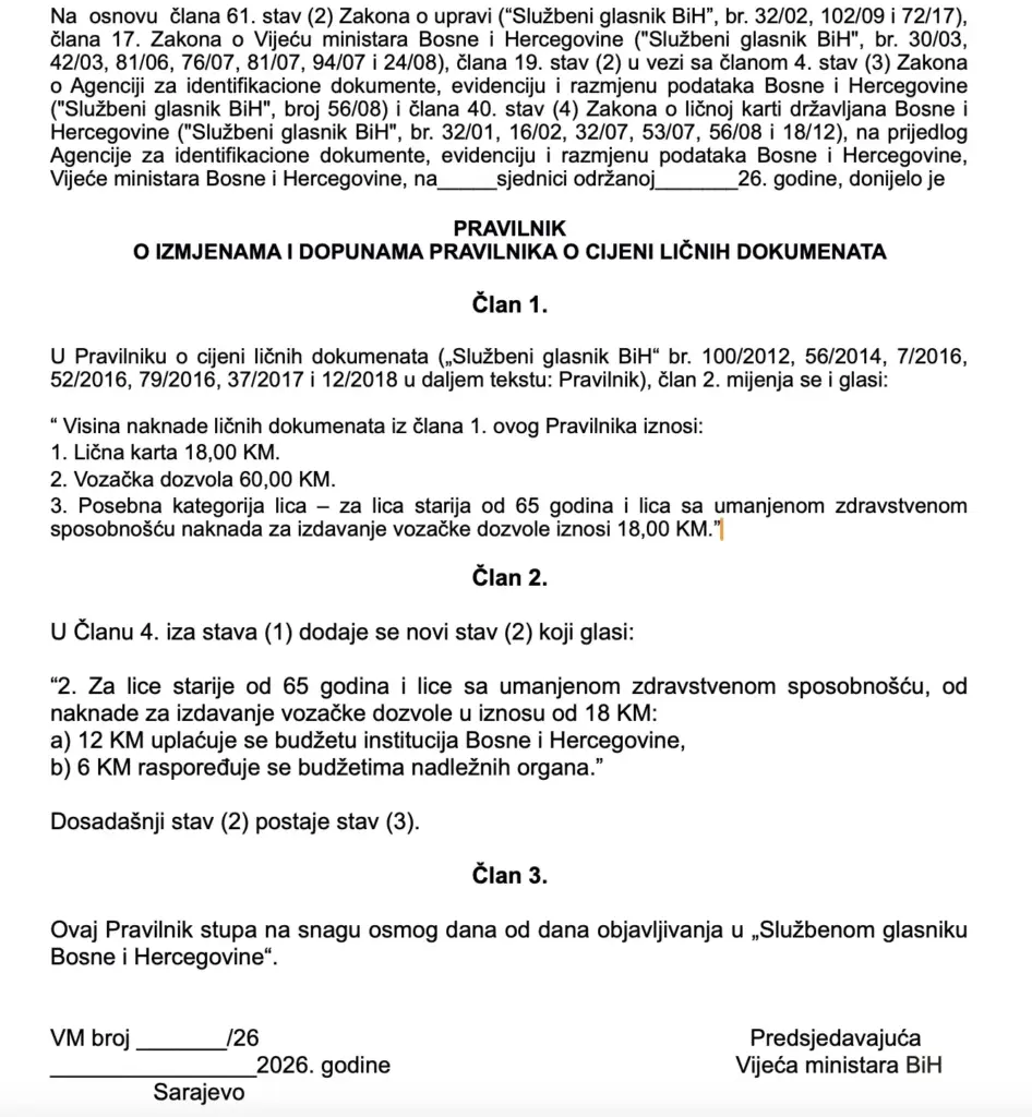 Faksimil izmjena pravilnika