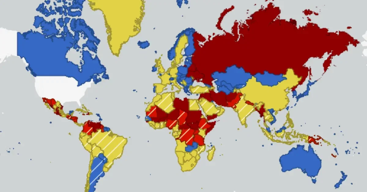 Mapa rizičnih zemalja