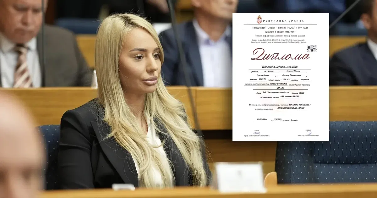 Nikolina Šljivić i sporna diploma