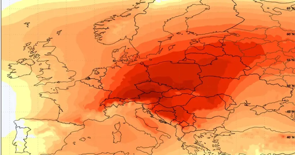 Na slici odstupanje temperature od prosjeka u periodu od 09. do 14.12.