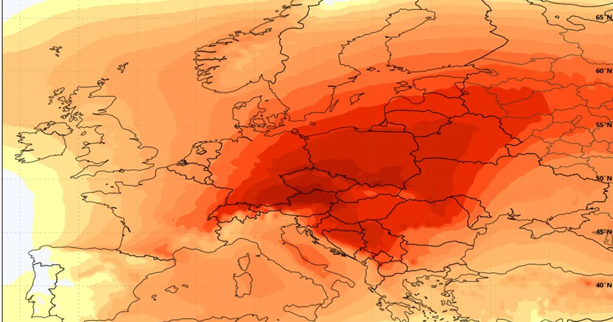 Na slici odstupanje temperature od prosjeka u periodu od 09. do 14.12.