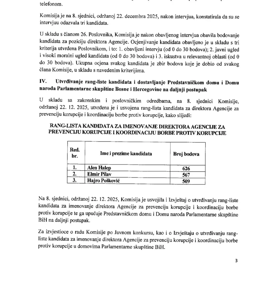 Detalj iz dokumentacije komisije