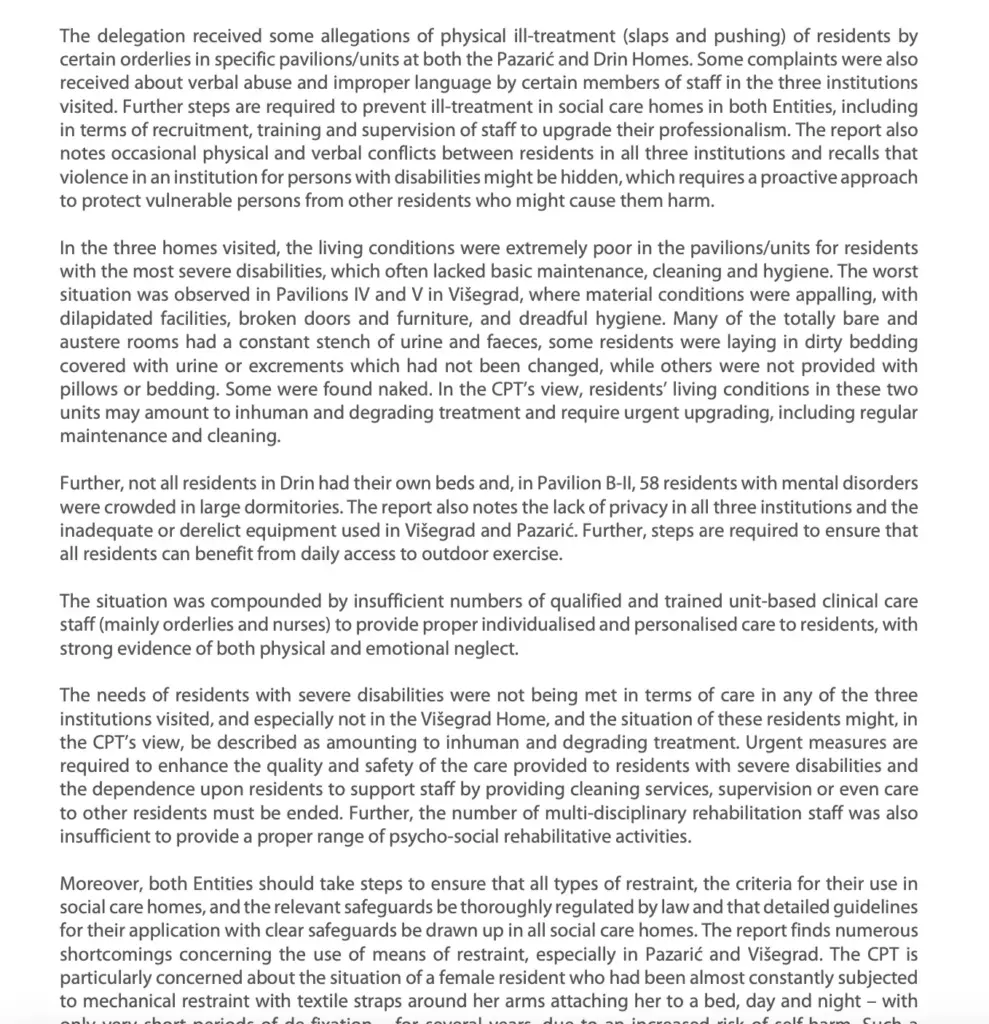 Faksimil dijela izvještaja