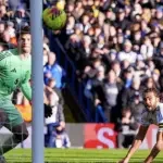 Detalj s utakmice Leeds - Manchester United