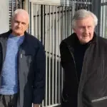 Predrag Markočević (lijevo) sa svojim punomoćnikom Duškom Panićem ispred Suda BiH