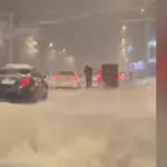 Skijanje po cesti u Sarajevu