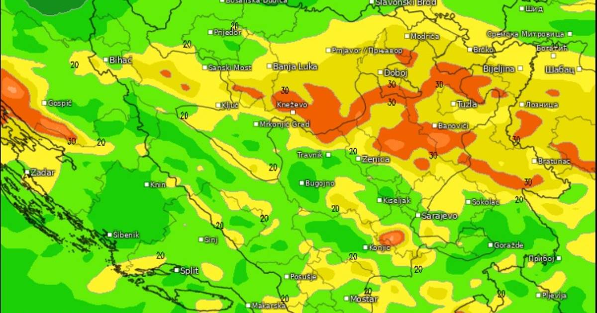 Vremenska prognoza za BiH
