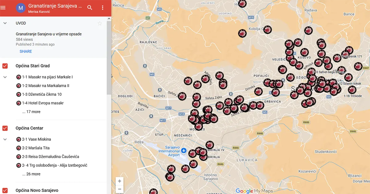 Interaktivna mapa Sarajevo