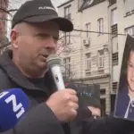 Sead Marevac na protestima u Sarajevu