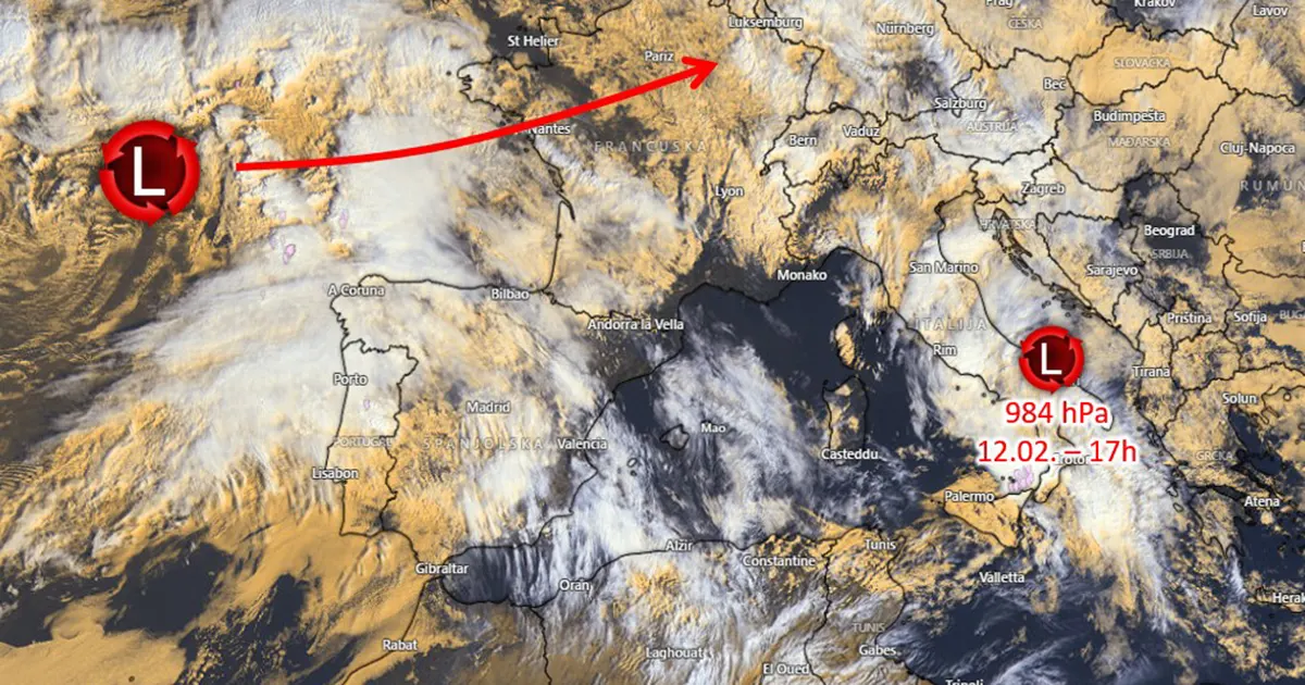 Nad Jadranom se formira ciklon koji stiže u BiH